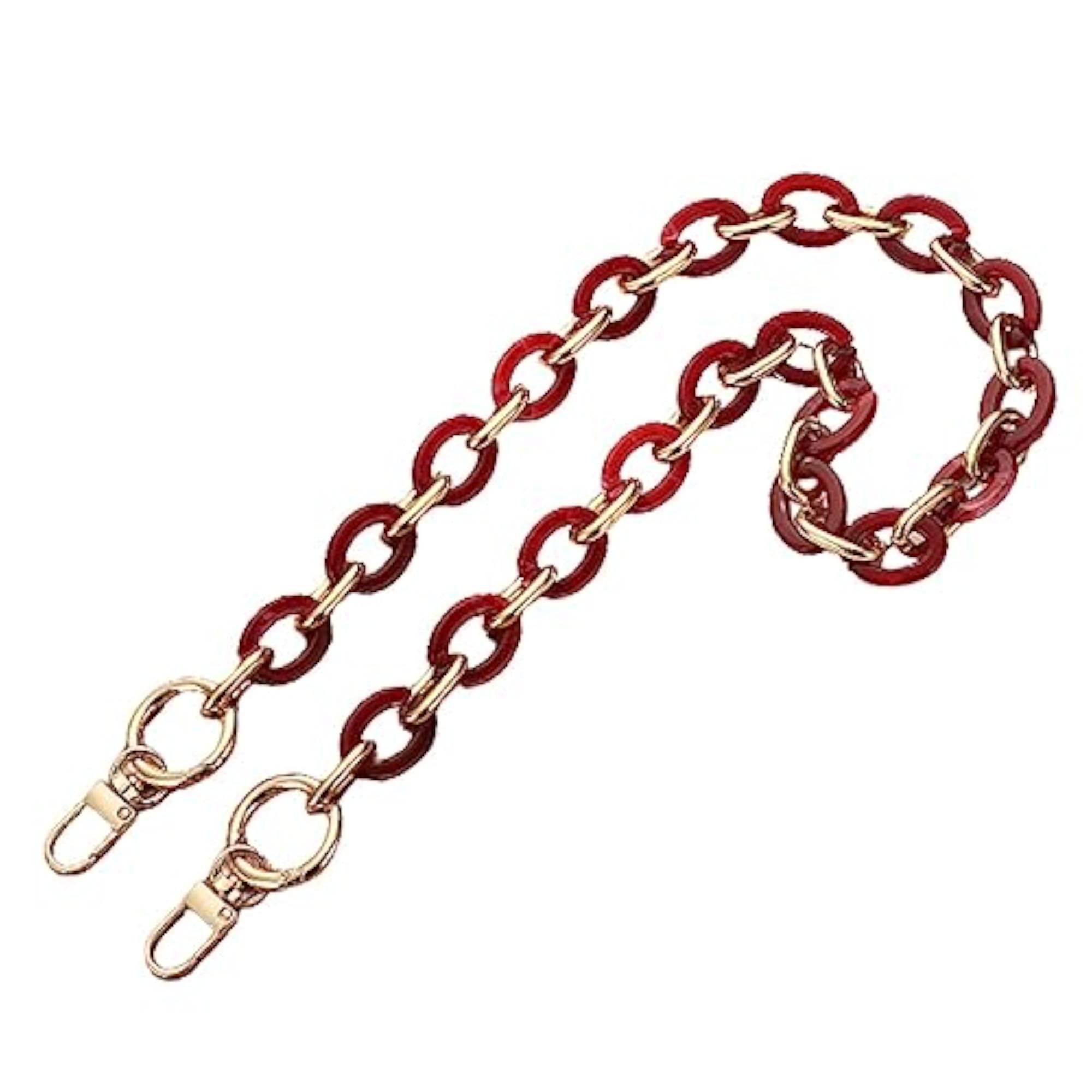 Acrylic Alloy Bag Chain Strap, Durable Replacement, Red